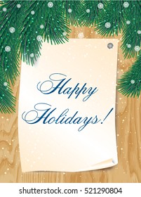Poster Merry Christmas. Vector illustration