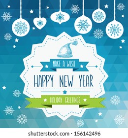 Poster Merry Christmas.Typography.Vector illustration.