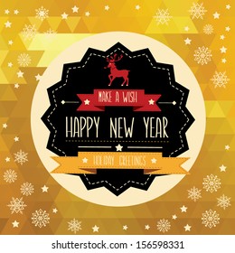 Poster Merry Christmas.Typography.Vector illustration.
