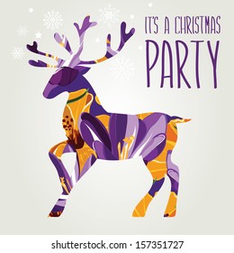 Poster Merry Christmas.Typography.Vector illustration.