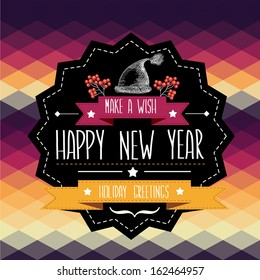 Poster Merry Christmas.Typography.Vector illustration.