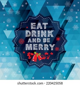 Poster Merry Christmas.Vector illustration.