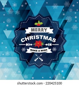 Poster Merry Christmas.Vector illustration.