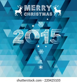 Poster Merry Christmas.Vector illustration.