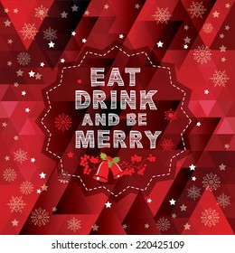 Poster Merry Christmas.Vector illustration.