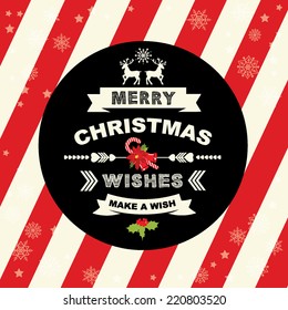 Poster Merry Christmas.Vector illustration.