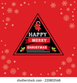 Poster Merry Christmas.Vector illustration.