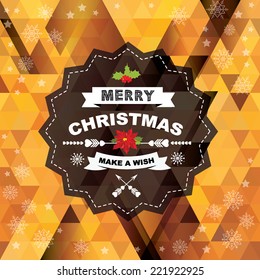 Poster Merry Christmas.Vector illustration.