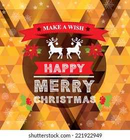 Poster Merry Christmas.Vector illustration.