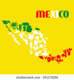 Poster Mexico map