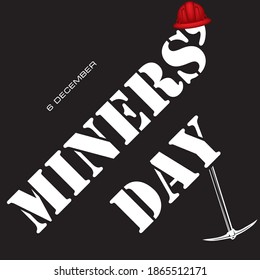 Poster for Miners Day. Miners event in December.