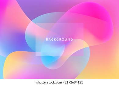 Poster Minimal Modern Background with Abstract Fluid Shape Gradient Light Color.