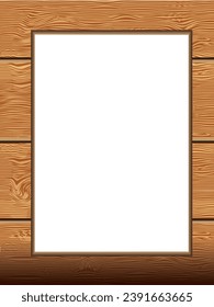Poster mockup frame. White blank on light wall. Photo template with black frame. Isolated painting with soft shadow. Empty sheet close up. Vector illustration.