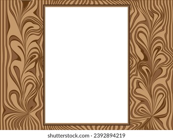 Marco de simulación de afiche. Blanco en la pared clara. Plantilla fotográfica con marco negro. Pintura aislada con sombra suave. Cierre de hoja vacía. Ilustración vectorial.