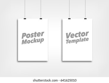 Poster Mockup. Vector Illustration