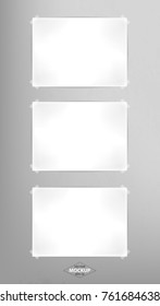 Poster Mockup. Vector Illustration. Blank poster mockup