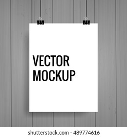 Poster mockup. Vector template