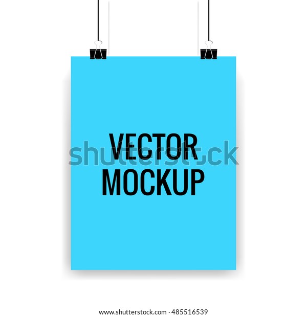 Download Poster Mockup Vector Template Stock Vector Royalty Free 485516539 PSD Mockup Templates