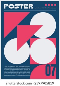 Poster moden art geometric shape vintage postmodernism 