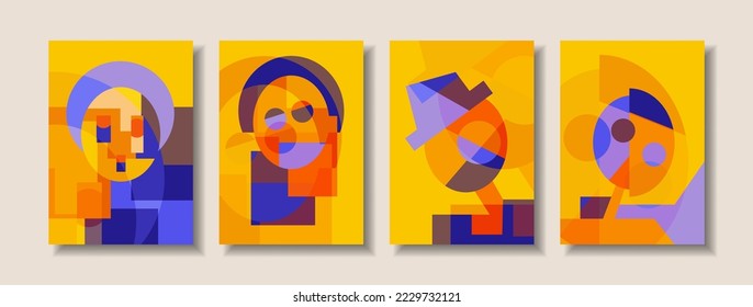Poster modern color design and background trendy shape abstract minimalist