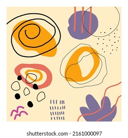 Poster in modern design. Abstraction. Geometric figures. Vector stock illustration.
