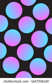 Afiche con una esfera moderna. Degradado holográfico.
