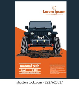 poster monster truck vector design