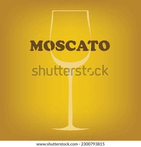 Poster for Moscato sparkling wine. Vector illustration.