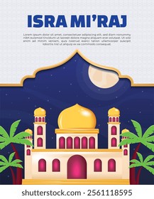 a poster for a mosque with Isra Mi'raj