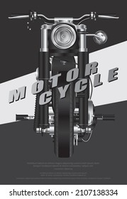 Poster Motorcycle isolated Vector Illustration