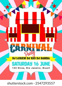 a poster for a music event with a colorful background