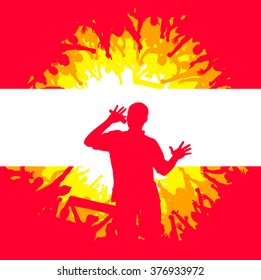 Poster for music party. 
