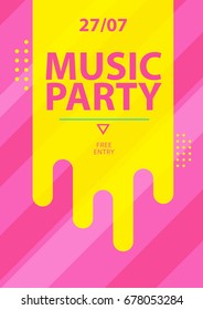 Poster, musical party, vector
