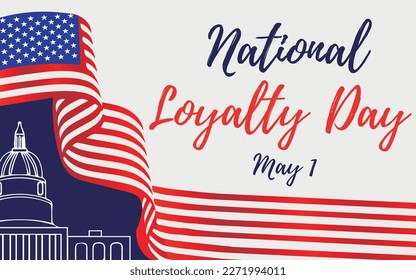 Poster for National Loyalty Day with USA flag