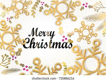 A poster for a new year or merry Christmas. Vector.
