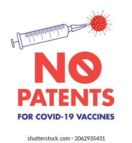 poster no patents for covid-19 vaccines