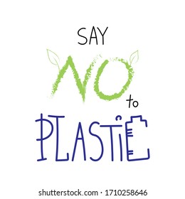 Poster no plastic, vector, eps 10