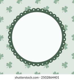 Poster notepad template design with sweet clover floral background