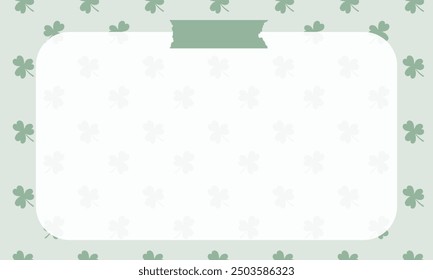 Poster notepad template design with sweet clover floral background