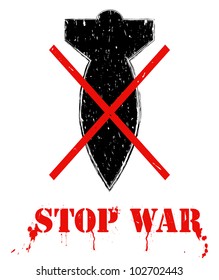  The poster with a nuclear warhead on white background
