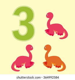 Poster for numeracy.Figure three. Around the figure is a picture of three dinosaurs.