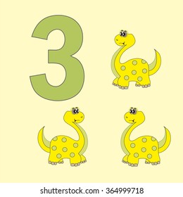 Poster for numeracy.Figure three. Around the figure is a picture of three dinosaurs.