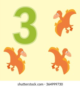 Poster for numeracy.Figure three. Around the figure is a picture of three dinosaurs.