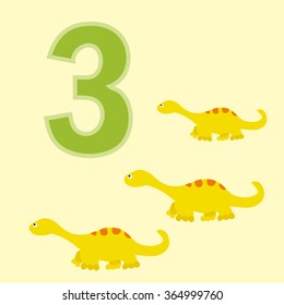 Poster for numeracy.Figure three. Around the figure is a picture of three dinosaurs.
