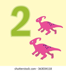 Poster for numeracy.Figure two. Around the figure is a picture of two dinosaurs.