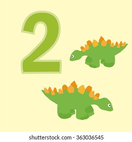 Poster for numeracy.Figure two. Around the figure is a picture of two dinosaurs.