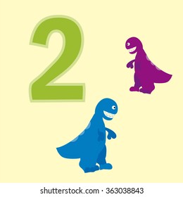 Poster for numeracy.Figure two. Around the figure is a picture of two dinosaurs.