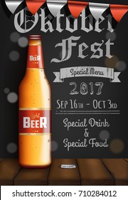 Poster. Oktober Fest. Beer. Food and Drink. Vector illustration