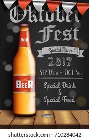 Poster. Oktober Fest. Beer. Food and Drink. Vector illustration