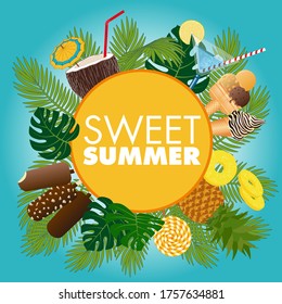 Poster on the delicacies to be tasted during the summer holidays.